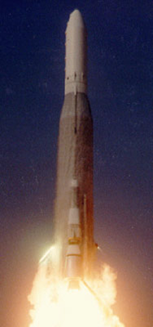 Atlas E Altair rocket used for the POGS & SSR, TEX, SCE space launch