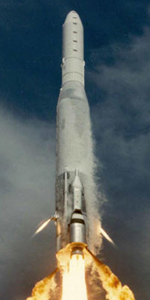 Atlas E/SGS-2 rocket used for the GPS 9 space launch