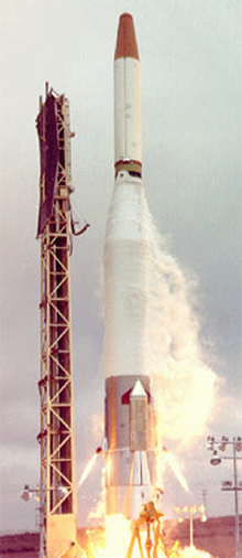 Atlas SLV-3 Burner-2 rocket used for the Radcat space launch