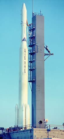 Delta 1604 rocket used for the IMP 7 space launch