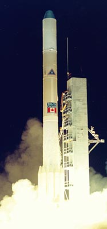Delta 1914 rocket used for the Anik A1 space launch