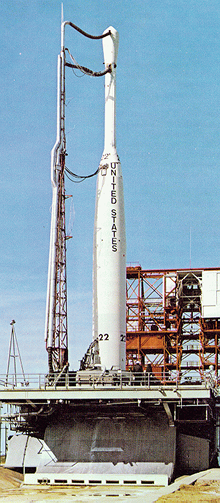 Thor Delta B rocket used for the Syncom 1 space launch