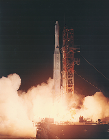 Thor Delta M6 rocket used for the IMP 6 space launch