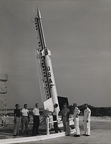 Nike Cajun rocket used for the Trailblazer Pellet 4 space launch