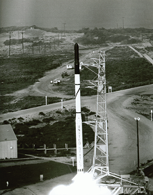 Scout X-2M rocket used for the DSAP-1 F1 space launch